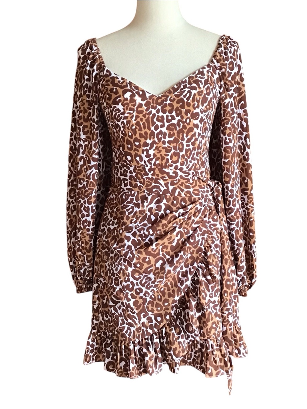 Lilly Pulitzer Lila Long Sleeve Chocolate My Favorite Spot Leopard Dress - Picture 4 of 8